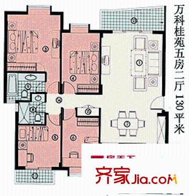 深圳萬科桂苑戶型圖2