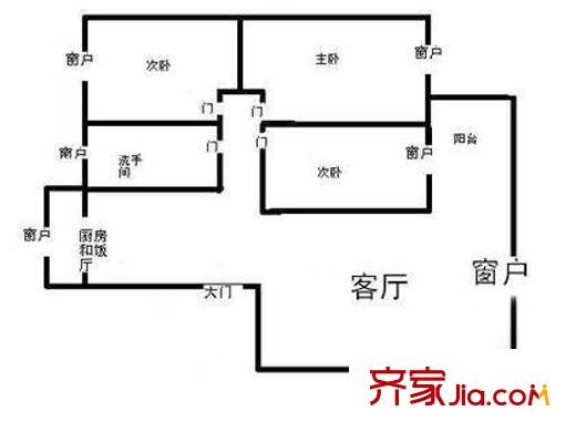 洪浪二村 户型图2