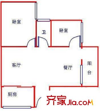 洪浪二村 户型图1