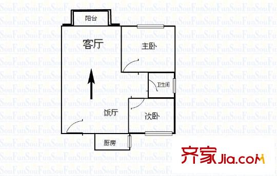 綠映居 2室 戶型圖