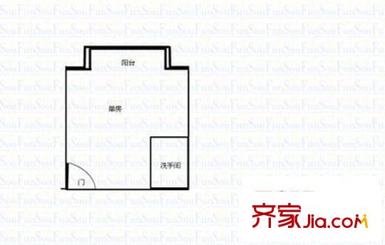 桑達小區(qū) 1室 戶型圖