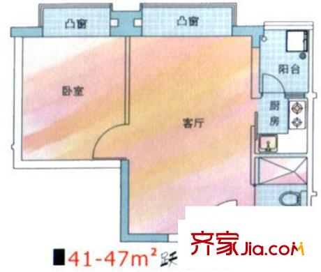桑達小區(qū) 1室 戶型圖
