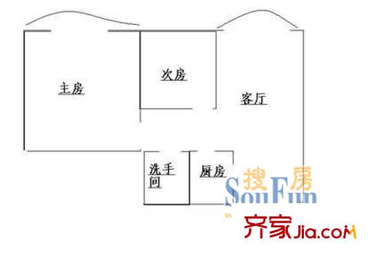 福崗園 2房戶型圖1