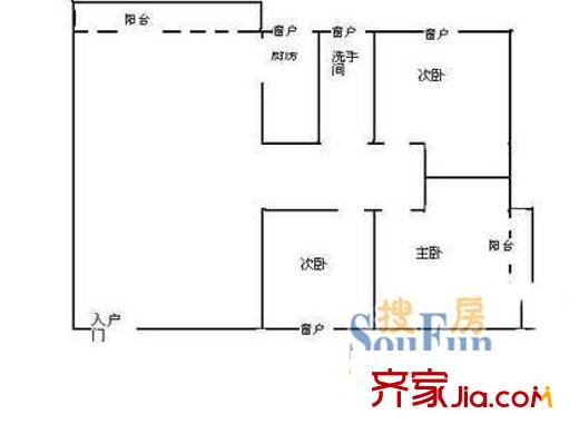 深圳 洪浪二村 户型图2