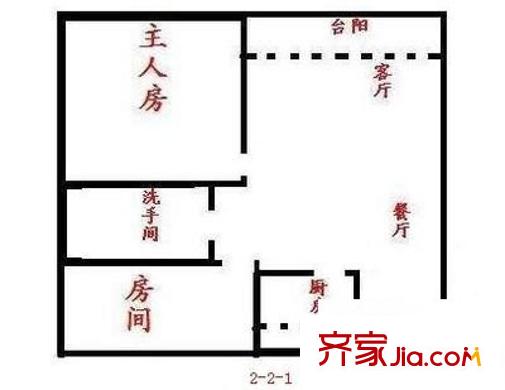 聚?；▓@ 2室 戶(hù)型圖