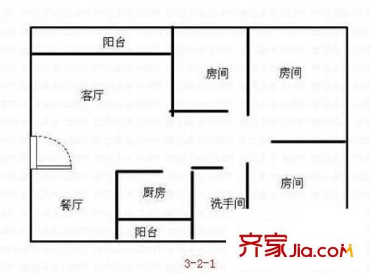 聚?；▓@ 3室 戶(hù)型圖