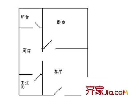 海涛居 1室 户型图