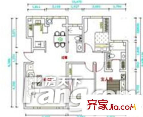 深圳 美塑公寓 3房戶型圖