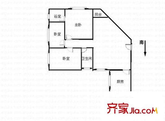 福泉花園 3室 戶型圖