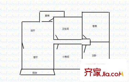 東湖豪庭 3室 戶型圖
