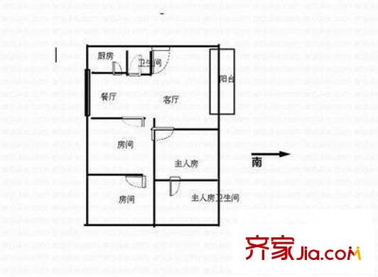 東湖豪庭 3室 戶型圖