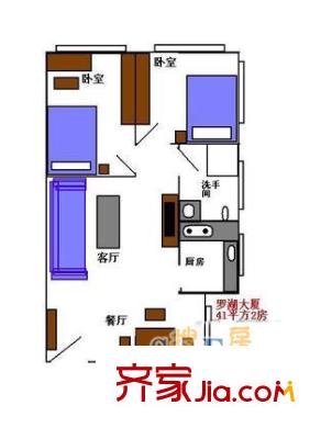 深圳 羅湖大廈 戶(hù)型圖2