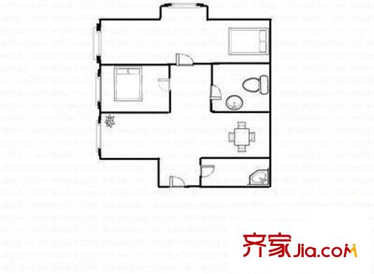 福泉花園 2室 戶型圖