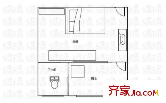 福泉花園 2室 戶型圖