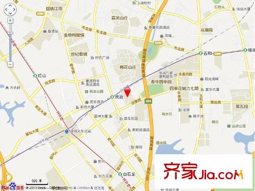 皓月花園二期交通圖