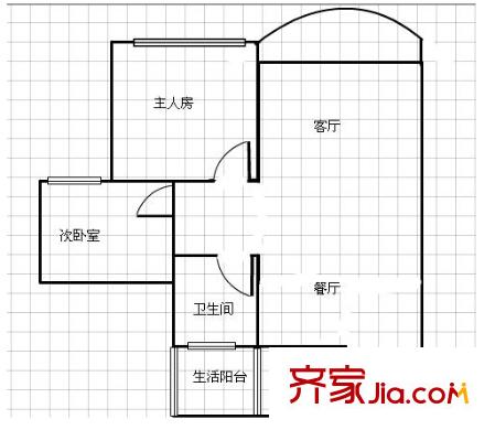 深圳 僑新花園 2居 戶型圖