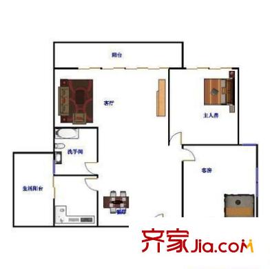 翠苑大廈 2室 戶型圖