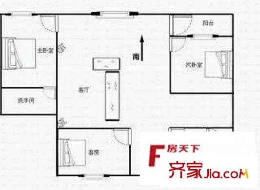 翠苑大廈 3室 戶型圖