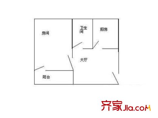 梨園公寓 戶型圖1
