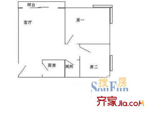 深圳梨園公寓戶型圖2