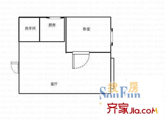 深圳梨園公寓戶型圖1