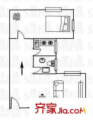 名泰軒 1室 戶型圖
