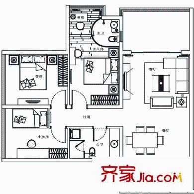 三科一品戶型圖A1戶型 3室2廳