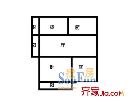 深圳 桂苑小区 2居 户型图