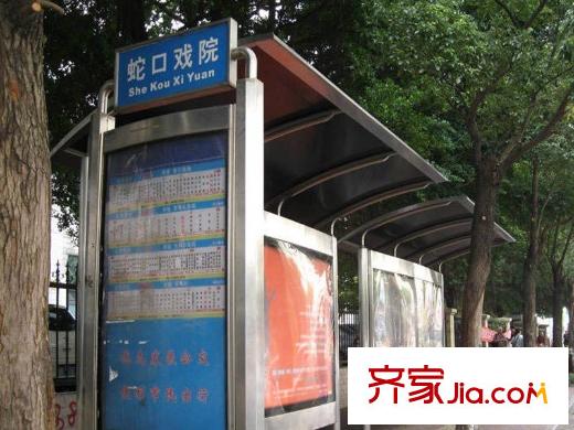 老街新寓配套图附近的公交站牌