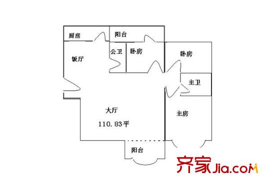 居雅苑 3室 戶型圖