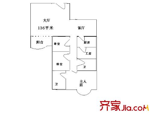 居雅苑 3室 戶型圖