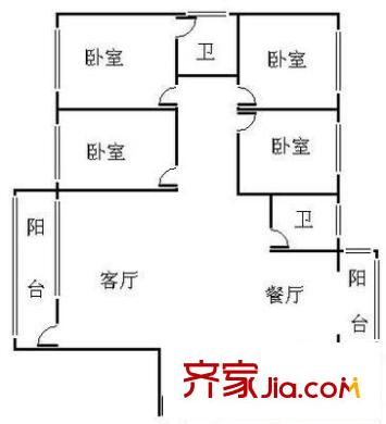 鼎胜林栖园 4室 户型图