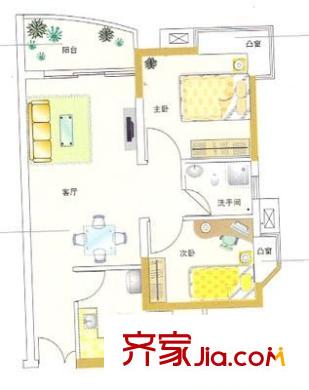 鼎胜林栖园 2室 户型图