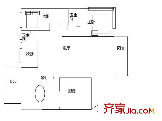 居雅苑 3室 戶型圖