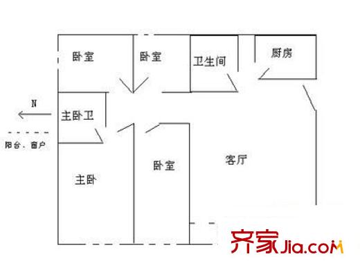 居雅苑 4室 戶型圖