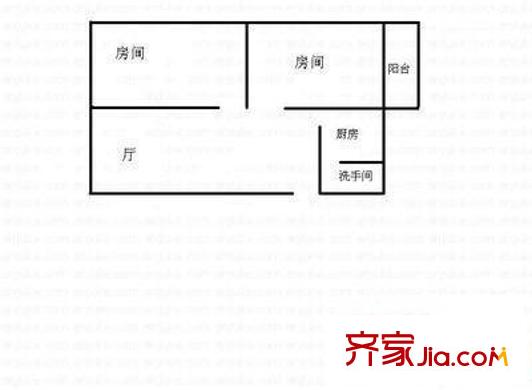 海伴雅居 2室 户型图