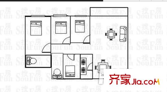 国兴苑 4室 户型图
