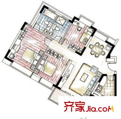 鼎胜林栖园 3室 户型图
