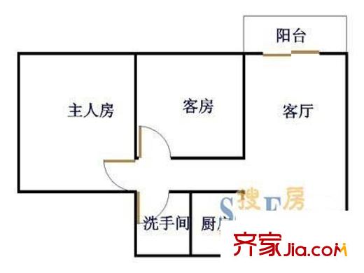 鵬海苑 2室 戶型圖