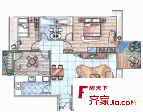 君明府 3室 戶型圖