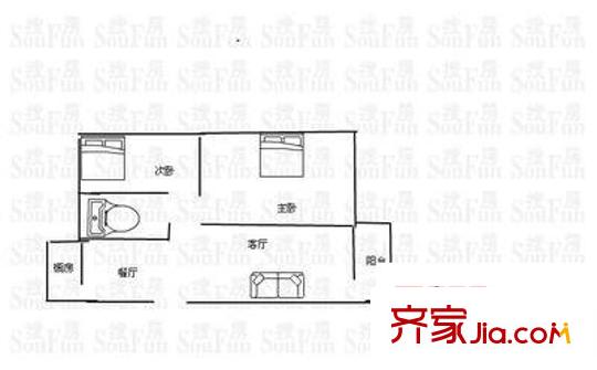 華源大廈 2室 戶型圖