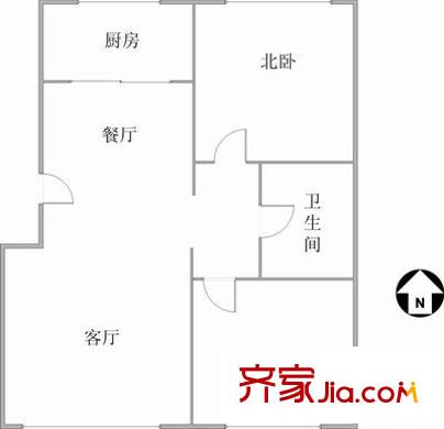 兰丽花园 2室 户型图