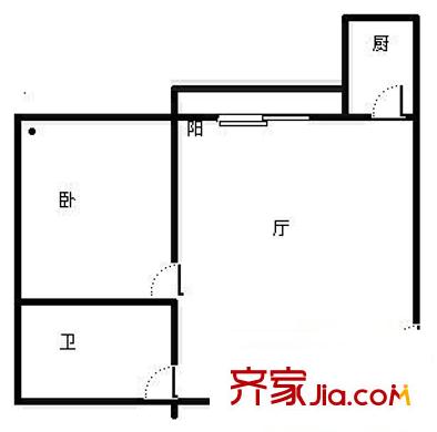兰丽花园 1室 户型图