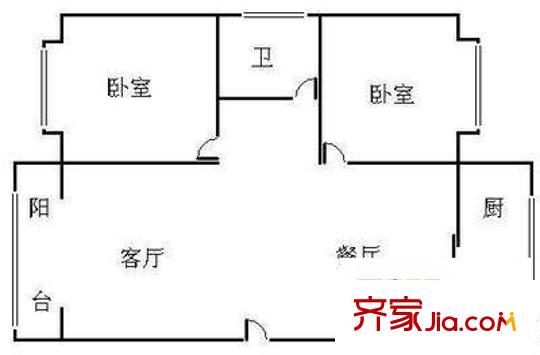 星河華居 2室 戶型圖