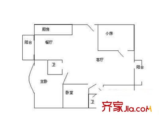 紫荊苑 4室 戶型圖
