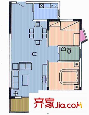 梅豐花園 2室 戶型圖
