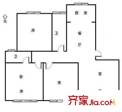 梅豐花園 3室 戶型圖