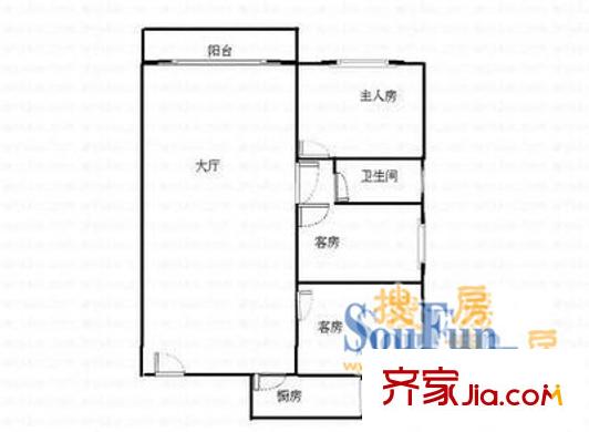 深圳 警備區(qū)安居苑 戶型圖3