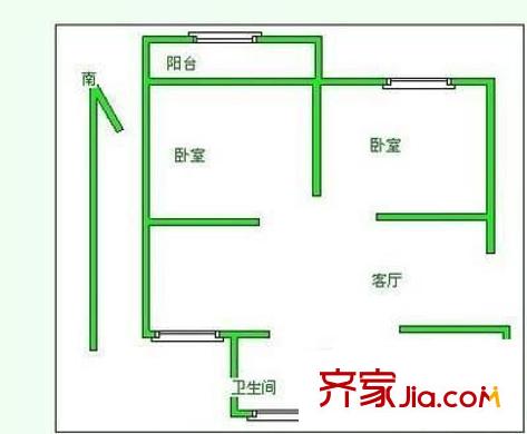 鵬海苑 2室 戶型圖