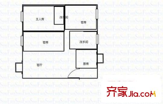 星河華居 3室 戶型圖